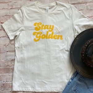 Stay Golden White T-Shirt Size X-Large NWOT